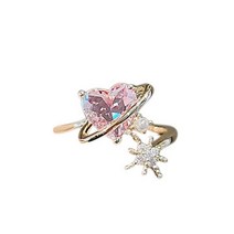 GHSHOP 당 여성을 위한 수정같은 모조 다이아몬드 오프닝 반지 동향 기질 다재다능한 반지