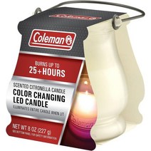 정품 Coleman 색상 변경 LED 시트로넬라 야외 향초, Boxed