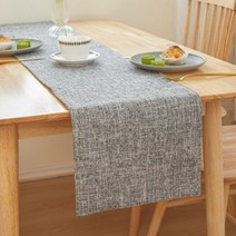 캐프마켓 린넨 감성 테이블러너 원형 사각 테이블보 식탁보, 05 그레이, 2인용 30 x 160 cm