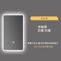 엘리베이터거울 만레이거울 벽걸이 스마트 램프 안개방지, 80x130, [화이트라이트] 원터치+안개방지