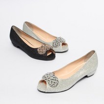트렌드온 T88529 오픈슈즈 비즈 빅사이즈 토오픈 3cm