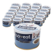 사조 러브잇 레드라벨 고양이 간식캔 160g, 흰살참치 + 멸치 혼합맛, 34개