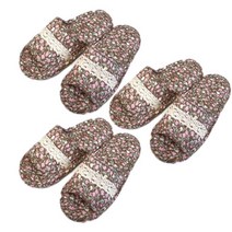 더블쿠션패드 퀼트면 거실화 3세트, 03 블룸 브라운