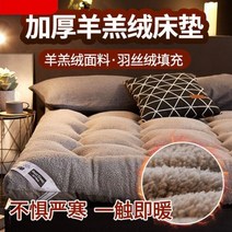 침대 매트리스받침대 편안하고 부드러운 접이식 다다미 매트리스 겨울용 싱글 더블 두꺼운 따뜻한 우유 벨벳 토퍼 트윈 퀸 킹 사이즈 115864, 90x200cm