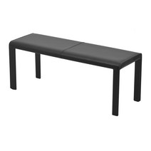 하이파 마룬 천연가죽2인벤치 색상3, 블랙