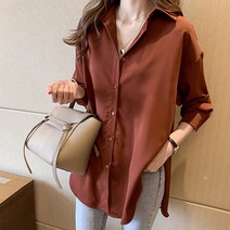 배꼽 B155-1 호델브 빅사이즈 봄가을 블라우스 44-120