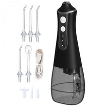 휴대용 구강 Irrigator 방수 Irrigador 350ML 치과 물 Flosser 치아 클리너 USB 충전식 Waterpulse 워시 가방, Black1