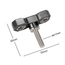 블루레이크 카메라 사진기 호환 부속 부품 M5x17mm M5 나사 식 클램핑 핸들 조절 잠금 T핸들 매직 암 용 38 14 홀 DSLR, 1.Stainless Black