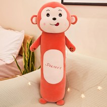 [KangRong해외구매대행] 대형 동물 바디필로우 캐릭터 모찌 롱 쿠션 베개 개구리 원숭이 사자 토끼 호랑이, 주황색 원숭이 쿠션