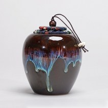 강아지 추모함 컬러 유약 장례 용품 기념 상자 항아리 뼈 털 재 애완 동물 고양이 개 새 밀폐