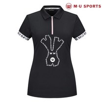 [본사][엠유스포츠][이월]두라인면 블럭 반집업 티셔츠 MU20322