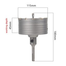 목공홀쏘 판금 플렉서블 비트 HEDA 115mm 콘크리트 텅스텐 카바이드 합금 코어 구멍 톱 SDS 플러스 전기 드, 01 115mm SDS Plus 110mm