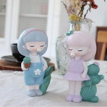 버블껌 서있는 선인장 소녀 2p set / 2type, (A - 2p set : 블루 + 보라)