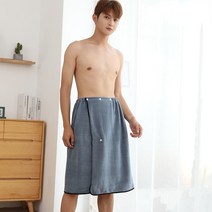 강아지 고양이 드라이룸 대형견 WooBong 연약한 남자 착용 할 수있는 목욕 수건 허리 마이크로 화이버 샤워, 01 A-haze blue-wearable