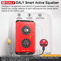 BMS 인산철 DALYWholesale 스마트 bms 액티브 밸런서 Lifepo4 16s 이퀄라이저 1A 리튬 이온 BMS 배터리 밸런서 3S 4S 12V 7S 8S 24V 10, 01CHINA_1524S | 011A Active Ba