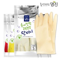 명진 단미니고무장갑 미니고무장갑, 단미니 백색(소), 소(S), 1개