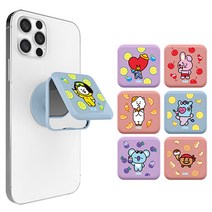 BT21 돌체 미러 그립 톡 거치대 핑거 홀더 코야 알제이 슈키 망 치미 타타 쿠키 방탄굿즈