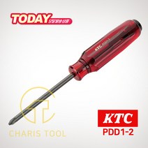 KTC 십자 드라이버 PDD1-2 타격용 다가네 자석팁 수공구 스크류 도라이버 조립 가정, 1개