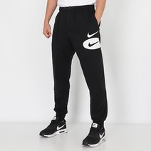 나이키 트레이닝복 긴바지 흰/검 나이키 로고 NSW 스우시 리그 블랙 팬츠