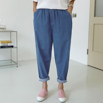 빅픽쳐 오버핏 데님 배기 팬츠 여성용 청바지