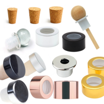 디퓨저 용기 뚜껑 코르크 스크류 우드볼 캡 마개 재료, C18. 골드무광18~20mm