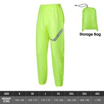 WEST BIKING 남녀공용 방수 사이클링 레인 코트 반사 사이클링 저지 전기 자전거 MTB 로드 바이크 재킷 스포츠 의류, Green Pants Only+XL