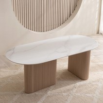 모델하우스에서 본듯한 세라믹 식탁 테이블 (2000/마블상판), 화이트