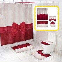 인쇄 폴리 에스테르 방수 샤워 커튼 바닥 매트 러그 화장실 목욕 타월 비치 특대, [01] Red, [01] One Size