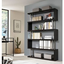 프리메이드 밸런스 와이드책장 책장 전면 파티션 책장, 밸런스 와이드 월넛