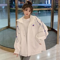 Makone 여자 트렌치코트 가을 코트 후드 코트 여자 춘추 돌격복 야구복 디자인