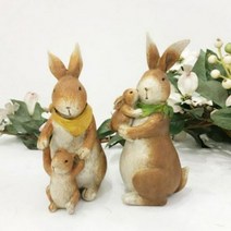 골피아 엄마와 아기 토끼 2종 집들이선물 토끼모형, 단품