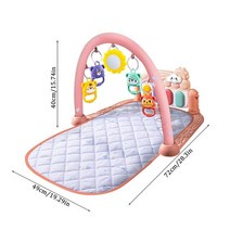 아기 체육관 신생아 유아 놀이 놀이방 매트 베이비 장난감 조명 딸랑이 아기를 위한 뮤지컬 교육 완구 피아노 선물, [02] Pink