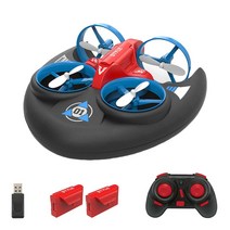 JJRC H101 다기능 에어 플라잉 보트 드론/수상(보트)+지면(차량)+공중(드론) 3가지 모드, 2개, 레드