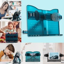 이코노미쿠스 휴대용 접이식 각도조절 높이조절 독서대 책거치대 책받침대, 블루