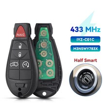 KEYYOU 크라이슬러 타운 컨트리 지프 그랜드 체로키 닷지 캘리버 M3N5WY783X IYZC01C 433Mhz 원격 키 20082010 자동차 부품 호환, 04 Model 4, Model 4