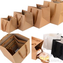 리시안제이 정사각 무지 쇼핑백 예쁜종이가방 이쁜쇼핑백, 화이트 대