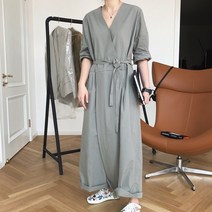 여름 새로운 일본 디자이너 스타일 V-칼라 바지 높은 허리 넓은 다리 스트랩 느슨한 스키니 캐주얼 바지 여성