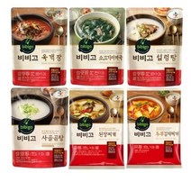 비비고 국 탕 찌개 6종(두부김치 된장찌개 육개장 소고기미역국 사골곰탕 설렁탕), 세트