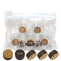 당구팁 다이아몬드 대대전용 칼라팁 M 1세트(5개입), 4황흑색