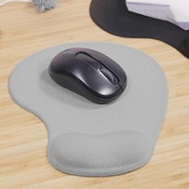 손목보호 실리콘 마우스패드 손목받침대 심플 방수효과 임원용 책상꾸미기 미끄럼방지, 그레이