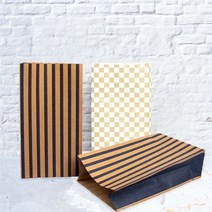 파티생각 모던종이봉투 소 40입, 단품/체크 골드