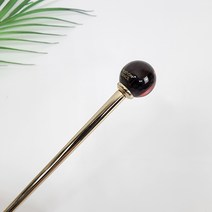 프랑스핀 호피 마블 영롱 구슬 메탈 14.5 cm 올림머리 뒤꽂이 헤어 비녀