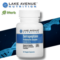 세라펩타제 Serrapeptase 120 000SPU 베지 캡슐 30 180정 레이크에비뉴, 180정(베지캡슐)