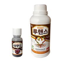 아쿠도 루핸스 잔디영양제 FMC코리아 고추 오이침지 배추 과채 뿌리발근제 토양미생물 에프엠씨코리아, 아쿠도+루핸스 set