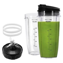 Huante Ninja 추출기 블렌더 및 Nutri용 테이크아웃 뚜껑 1개가 있는 2Pcs 24oz 컵 7개용 핀 교체 부품, 보여진 바와 같이