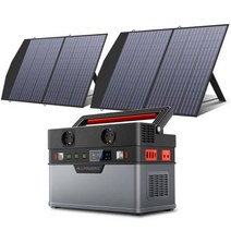 ALLPOWERS-태양열 발전기 2000W 배터리 충전기 110V/230V 순수 사인파 AC 콘센트 2 x 100W 휴대용 태양 전지 패널 야외용, 중국, 위의 100000m아., 606Wh 100W