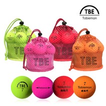 토비에몬 2피스 무광형광 컬러 주머니볼 12구(TBE-M), 12구, 매트옐로우