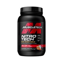 머슬테크 니트로테크 100% 유청단백질 골드 프로틴쉐이크 딸기쇼트케이크맛 907g