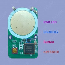 스마트 비콘 태그 블루투스 Holyiot-nRF52810 eddystone ibeacon 태그 가속도계 LIS2DH12 센서 버튼 포, 한개옵션1, 한개옵션0