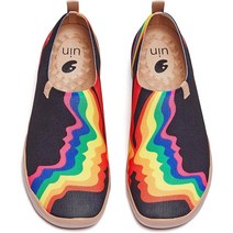 UIN 남성 캐주얼 워킹 여행 신발 슬립 온 니트 로퍼 경량 컴포트 에어 페인트 패션 스니커즈